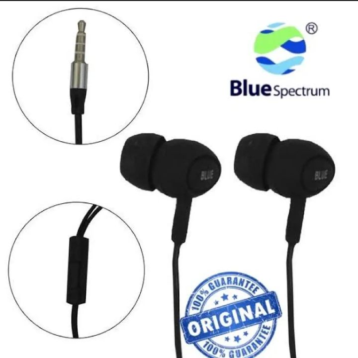 Original M5 Blue Spectrum Stereo Earphones: High Bass Handsfree for Android Phones, Ideal for Work from Home