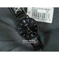 Original Casio - MTP-VT01B-1BUDF - Stainless Steel Wrist Watch for Men. 