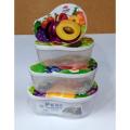 Pack of 4 Pear Bowls Set (With Fruity Design Lid). 