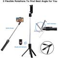 3 In 1 Selfie Stick Extendable Selfie Stick Tripod With Detachable Bluetooth Wireless Remote Phone Holder For Phone. 