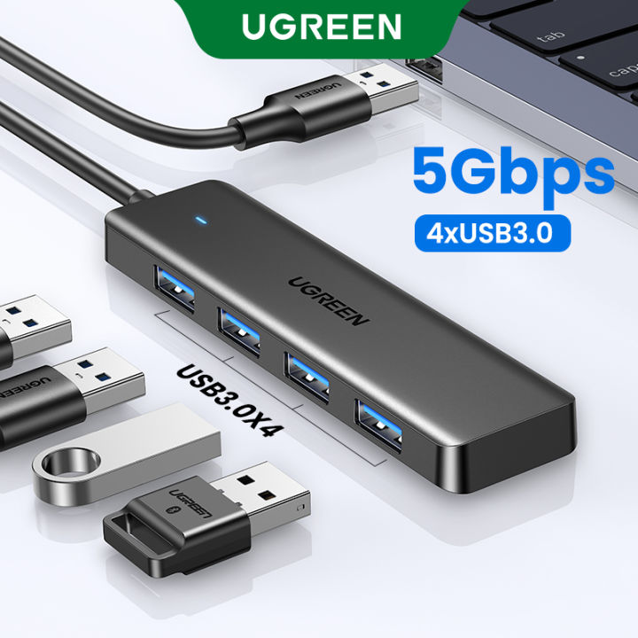 UGREEN USB C Hub 4 Ports USB Type C to USB 3.0 Hub Adapter with Charging Port for MacBook Pro iMac Samsung Galaxy Note 20 S25 S24 LG Google Chromebook Pixelbook Dell XPS Oculus Rift