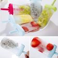 6 Ice Lolly Moulds with Sticks and Drip Guards - DIY Popsicle Maker for Kids - Perfect for Frozen Yogurt, Juice, Smoothies, and Milkshakes - Ideal Summer Activity for Healthy, Refreshing Fruit Treats. 
