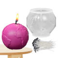 Moon Mold | Silicone Moon Mold For Clay | 3D Casting Mold Raft Candle Mold Silicone Craft Soap Aromatherapy Candle Ornaments 3D Candle Molds. 