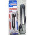 OWNER PLASTIC BUTTON ART CUTTER LARGE SHARP PLASTIC PAPER KNIFE WITH LOCK BUTTON. 