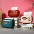Retro Radio Tissue Box - Vintage Style Desktop Tissue Holder. 