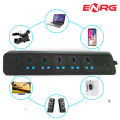Energy  ENRG Smart Universal Extension Board 4 Power Socket + 3 Usb Ports Plug For Electronics Mobile Charging With 2 Meter Heavy Duty Copper Wire Black. 