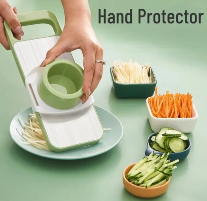 5 In 1 Multifunction Vegetable Cutter, Vegetable Slicer, Stainless Steel Vegetable Cutter With Hand Protectors, Vegetable Grater
