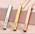 Customized 3D Gold Bar Locket For Girls & Boys With Beautiful Box. 