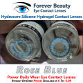 Rose Blue Eyesight Extended Power Contact Lenses Cosmetic Colored Eye Contact Lenses Forever Beauty / Disposable Lenses / Lense, Eye Lense / Color Lense / Eye Lenses For Girls Women Men. 