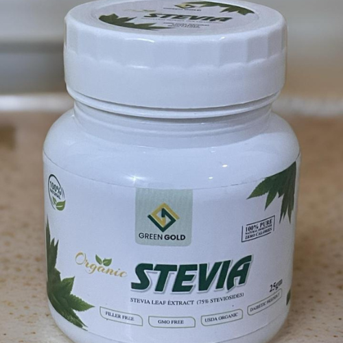Greengold Stevia Sweetener Powder – Zero Calorie, 100x Sweeter than Sugar – 100% Natural and Chemical-Free – Perfect Sugar Substitute