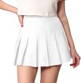 Skirts Store Women's High Waisted Casual Dress, School Uniforms Solid Pleated Short Skirt - Skirt For Women - Night Skirt For Women - White Skirt. 