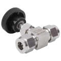 Needle Valve 304 Stainless Steel 2‑Way High Pressure Flow Control for Water Gas Liquid. 