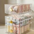 Transparent Wall-Mounted Drawer Organizer Box for Underwear & Socks – Plastic Wardrobe Separator Storage. 