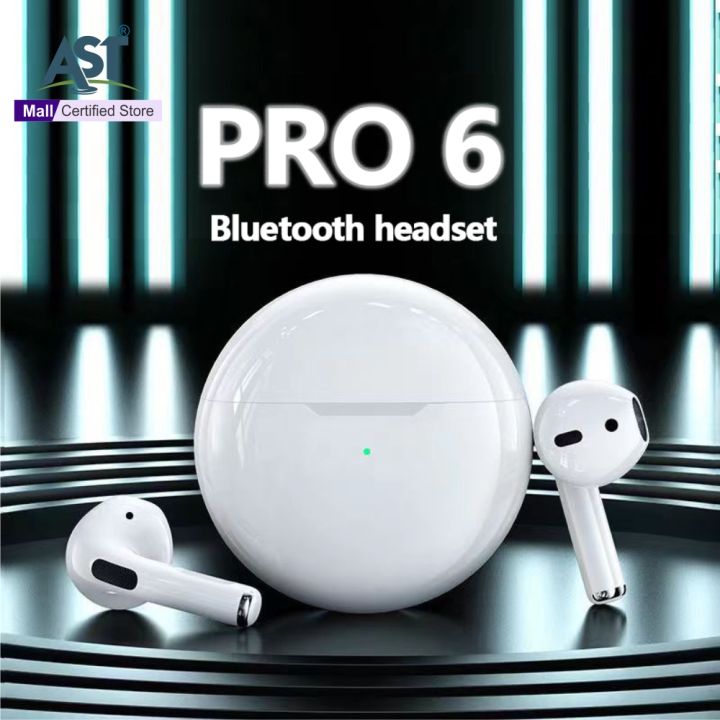 PRO6 Wireless Bluetooth Headset 5.3 Bluetooth Protocol Earplug Type Strong Endurance Gaming Competitive Headphones TWS Running