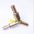 3 Way Brass Hose Connector Y Shape Pipe Splitter With Dual Switch Valve 3/8 Inch | High Pressure Leak Proof. 