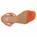 ECS Braided Charm Block Heel Sandals For Women. 