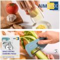 Kitchen Gadgets Set 5 Pieces, Space Saving Cooking Tools Cheese Grater, Bottle Opener, Fruit/Vegetable Peeler, Pizza Cutter, Garlic/Ginger Grinder, Stainless Steel Accessories Dishwasher Safe(Blue)…. 