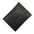 Half Long Black Leather Wallet. 