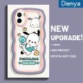 dienya For VIVO Y15s Y15a Y01 Case Cartoon Sweet Baby Pochacco Wave Border Silicone Edge Pattern Phone Case Full Cover Lens Camera Protector Soft Back Cover. 