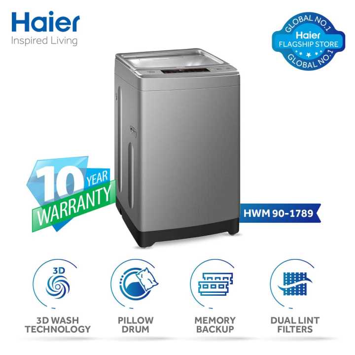 Haier%20-09kg/%203D%20Wash%20Series/%20Fully%20Automatic/%20Top%20Loading%20Washing%20Machine/%20HWM%2090-1789%20(3D%20Wash%20Technology/%20Memory%20Backup/%20Pillow%20Drum/%20Double%20Lint%20Filters)%2010%20Years%20Warranty.%20-%20Image%205