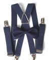 Elastic Gallace Suspenders Set With Silk Bow Tie For Boy's Girl's ( 5 Years To 14 Years). 