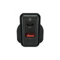 Rofee RG-130 Smart & Fast Dual Port USB-A&C 30W Wall GaN Charger Without Cable 3 Pin. 