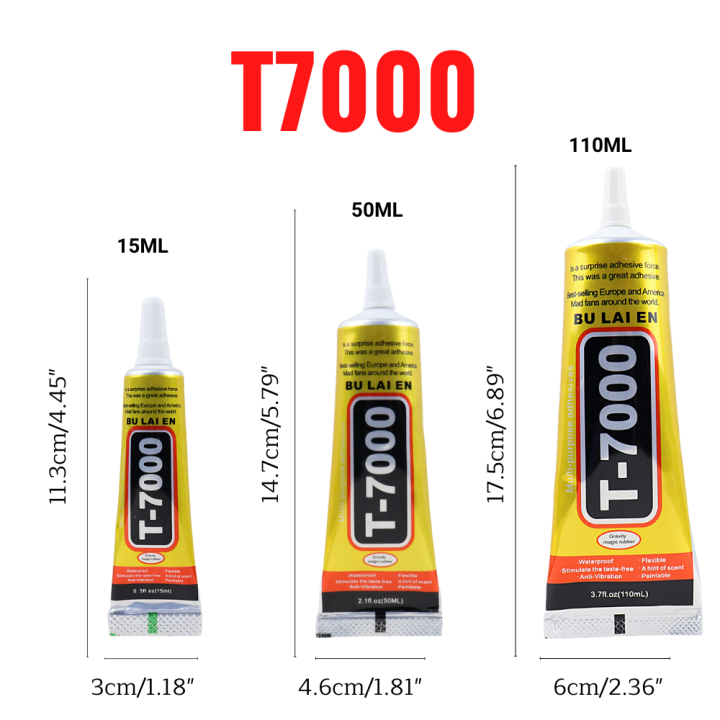 Grim Teiousx 15ML 50ML 110ML Bulaien T7000 Black Contact DIY Glue Repair Adhesive With Precision Applicator Tip