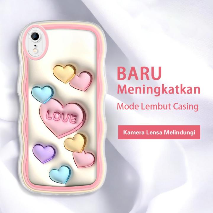 FELMYST Case For iPhone XR Hot Ins Cute Love Heart Mobile Phone Casing Shockproof Soft Back Cover for Girl