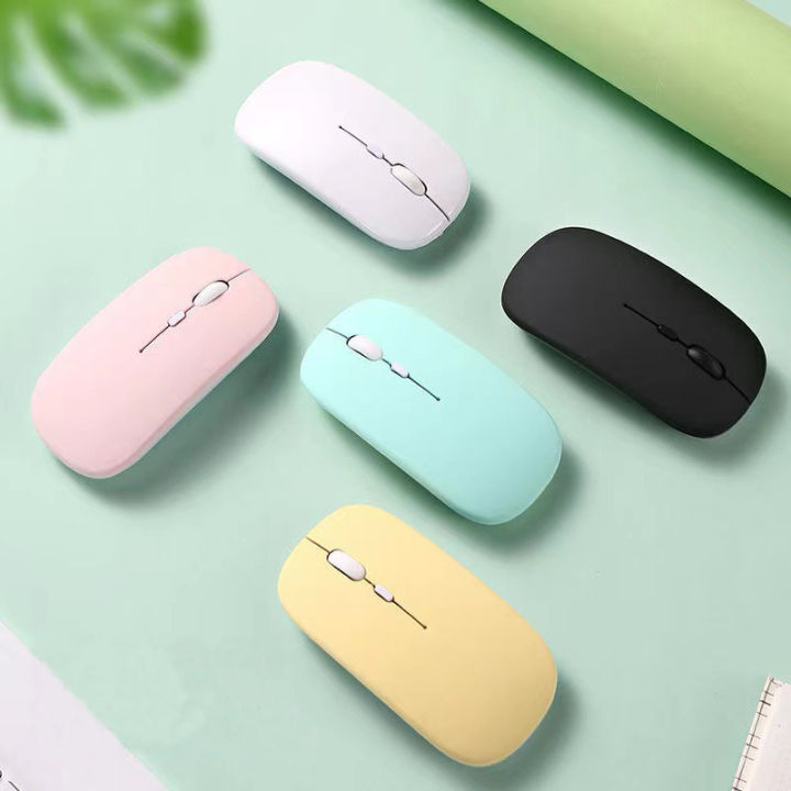 Fast delivery aron Wireless Mute Slim Mouse Pastel Color For iPad iOS Android Tablet Laptop Smart Phones Bluetooth 5.2