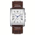 Classic Men's Watch, Fashion Square Roman Numerals Quartz Wrist Watch. 