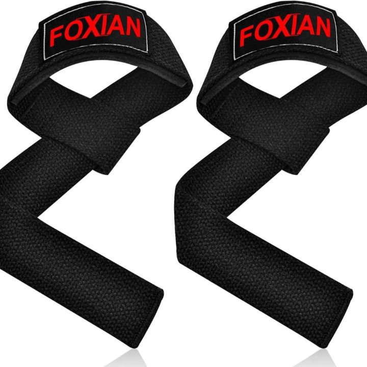 Dexam Wrist Straps Cotton Black Gym Straps Weight Lifting Wrist Straps Used For Workout Fitness 1 Pair Of Gym Wrist Straps Smooth And Comfortable