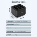 aMagisn AC21 Battery Charger with 3 Battery Channels Charging Box with USB Port and 2 Card Slots Compatible with Insta 360 Ace Pro/Ace. 