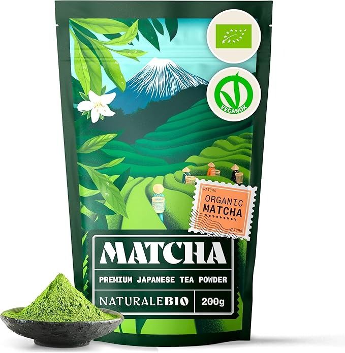NaturaleBio Japanese Organic Matcha Green Tea Powder - Premium Grade ...