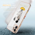 (Free Lanyard) Luxury 6D Plating Case for Vivo Y17 Phone Cases Cartoon Cool Mouse Side Print Soft Silicone Square Back Cover. 