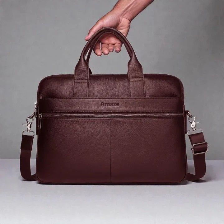 Amaze%20A925%20Executive%20Original%20Leather%20Laptop%20Bag%20Brown%20for%20Upto%2015.6%20inch%20Laptops%20100%25%20Original%20Premium%20Leather%20-%20Image%202