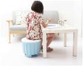 2 pc Storage Stool Plastic Large Capacity Stackable Storage Box Footstool Seat. 
