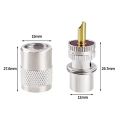 PL-259 Coaxial Connectors UHF Male Solder Connector Plug 50 Ohm Coax Adapters 10-Pack with Reducers for LMR400,RG8 Cable. 