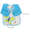 Baby Bibs Waterproof With Sleeves Baby Apron For Painting Baby Aprons For Eating Full Sleeves Washable Waterproof Feeding Bib for Babies and Kids - Random Color - 2Pcs. 