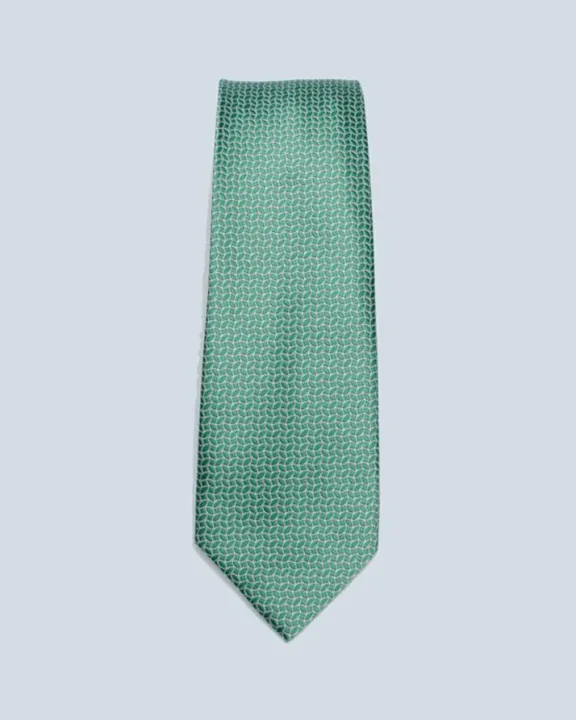 Green%20&%20Silver%20Lattice%20Design%20Necktie%20-%20Image%203