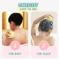 Silicone Bath Body Brush, Exfoliating Body Scrub Brush with Soap Dispenser, Ultra Soft Bath Sponge Shower Brush and Body Massager, Baby Shower Brush, Shampoo and Gel Dispenser. 