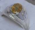 Brilliant Yellow Pukhraj Silver ring for Men and Women great Luster. 
