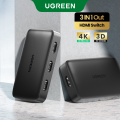 Ugreen 4K HDMI Switch for Xiaomi Mi Box 3 In 1 Out HDMI Switcher 4K/30Hz for TV box Projector PS4 Switch HDMI 4K with Controller HDMI Cable Splitter. 