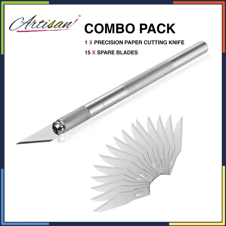 Metal%20Precision%20Paper%20Pen%20Cutter%20Knife%20With%2016%20Spare%20Blades%20-%20Image%203