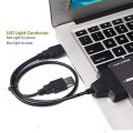 USB 2.0 to Sata Cable SATA to USB 2.0 Cable Adapter for 2.5" HDD SSD Hard Drive Connector 22 Pin 7+15 SATA 1 2 3 External Drive Converter Cloning Data Recovery for PS4, Win10/8.1/8/7/Vista/XP, Mac OS, SSD Adapter. 