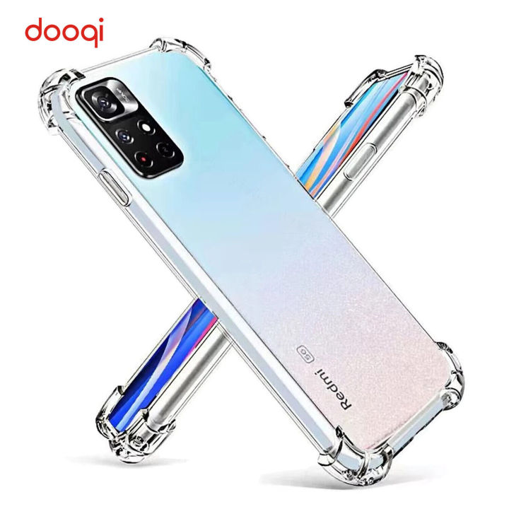XINYEXIN Cover per Xiaomi Redmi Note 11 Pro 4G/5G (6.67), Traslucida Custodia Antiurto Antigraffio con Supporto Anello a 360°, PC + TPU Bumper Case - Nero