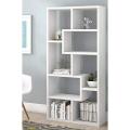 Book Cases Shelves-Bookshelf  with Eight Geometric Shelves - Display Space to Showcase Your Books. 