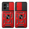 PlusCase for Infinix Smart 9 HD / Hot 50i Phone Casing Slide Lens Armor Case Shockproof Stand Holder Camera Protect Back Cover. 