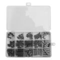 140Pcs Key Stock Assortment 10mm x12mmx 16mm x20mm x25mm x30mm Key Stock Keystock Round Ended Feather Key Parallel Drive Shaft Keys Set. 