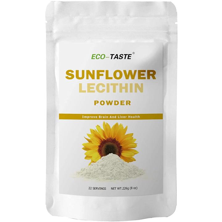 Sunflower Lecithin Powder No Soy, No GMOs and Vegan Friendly 226g