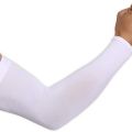 Basic White Football Compression Arm Sleeve. 